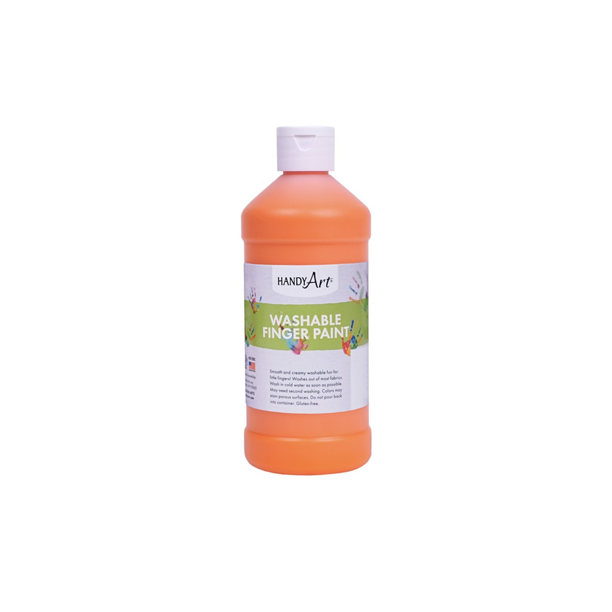 Handy Art 16 oz Washable Finger Paint (Orange)